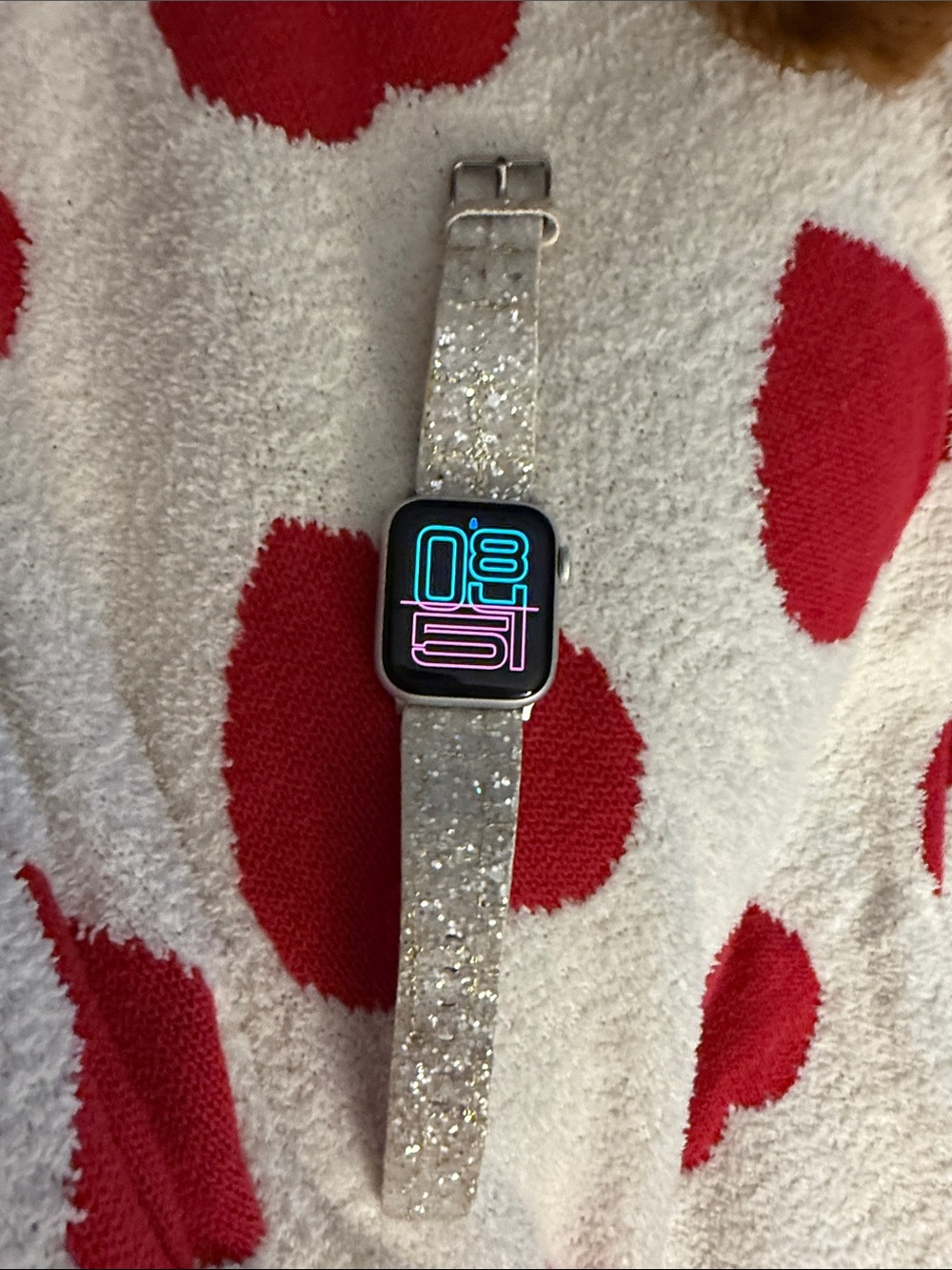 Apple Watch SE 2GEN 40 mm Silver Glitter Band used once